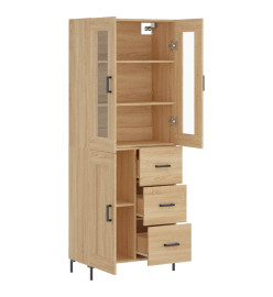 Buffet haut Chêne sonoma 69,5x34x180 cm Bois d'ingénierie