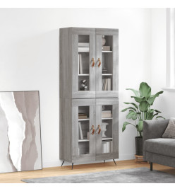 Buffet haut Sonoma gris 69,5x34x180 cm Bois d'ingénierie