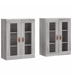 Armoires murales 2 pcs sonoma gris bois d'ingénierie