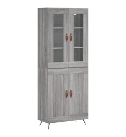 Buffet haut Sonoma gris 69,5x34x180 cm Bois d'ingénierie