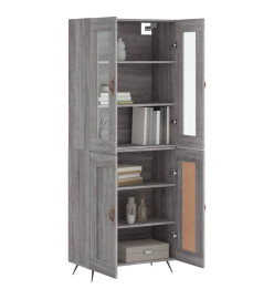 Buffet haut Sonoma gris 69,5x34x180 cm Bois d'ingénierie