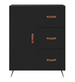 Buffet haut Noir 69,5x34x180 cm Bois d'ingénierie