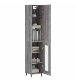 Buffet haut Sonoma gris 34,5x34x180 cm Bois d'ingénierie