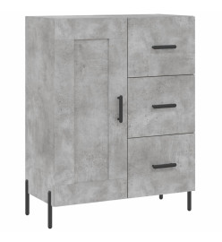 Buffet haut Gris béton 69,5x34x180 cm Bois d'ingénierie