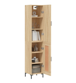 Buffet haut Chêne sonoma 34,5x34x180 cm Bois d'ingénierie