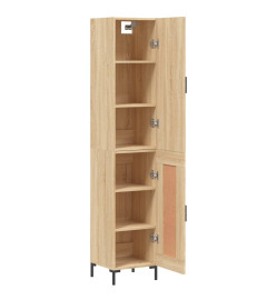 Buffet haut Chêne sonoma 34,5x34x180 cm Bois d'ingénierie