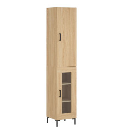 Buffet haut Chêne sonoma 34,5x34x180 cm Bois d'ingénierie