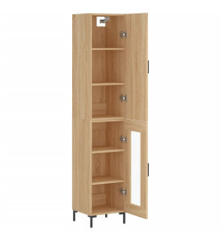 Buffet haut Chêne sonoma 34,5x34x180 cm Bois d'ingénierie