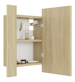 Armoire à miroir à LED de bain Chêne sonoma 40x12x45 Acrylique