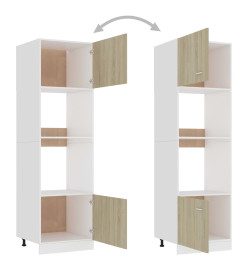 Armoire à micro-ondes Chêne sonoma 60x57x207 cm Aggloméré