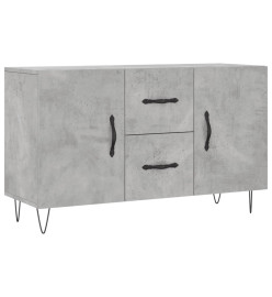 Buffet gris béton 100x36x60 cm bois d'ingénierie