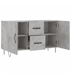 Buffet gris béton 100x36x60 cm bois d'ingénierie