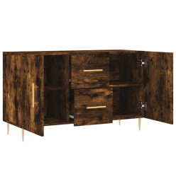 Buffet chêne fumé 100x36x60 cm bois d'ingénierie