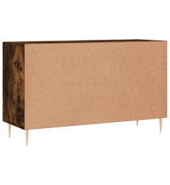 Buffet chêne fumé 100x36x60 cm bois d'ingénierie