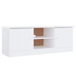 Meuble TV ALTA blanc 112x35x41 cm bois massif de pin