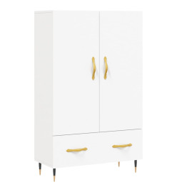 Buffet haut blanc 69,5x31x115 cm bois d'ingénierie