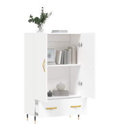 Buffet haut blanc 69,5x31x115 cm bois d'ingénierie