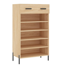 Armoire à chaussures chêne sonoma 60x35x105cm bois d'ingénierie