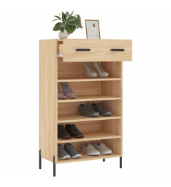 Armoire à chaussures chêne sonoma 60x35x105cm bois d'ingénierie