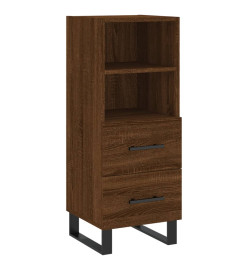 Buffet haut Chêne marron 34,5x34x180 cm Bois d'ingénierie