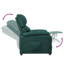 Fauteuil inclinable Vert foncé Tissu