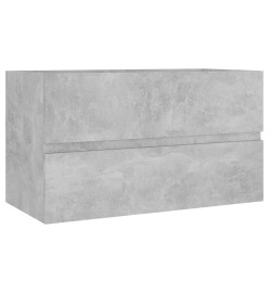 Armoire d'évier Gris béton 80x38,5x45 cm Aggloméré