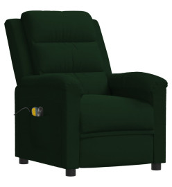 Fauteuil électrique de massage Vert foncé velours