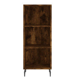 Buffet haut Chêne fumé 34,5x34x180 cm Bois d'ingénierie