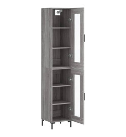 Buffet haut Sonoma gris 34,5x34x180 cm Bois d'ingénierie