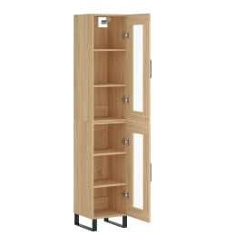 Buffet haut Chêne sonoma 34,5x34x180 cm Bois d'ingénierie