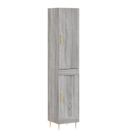 Buffet haut Sonoma gris 34,5x34x180 cm Bois d'ingénierie