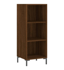 Buffet haut Chêne marron 34,5x34x180 cm Bois d'ingénierie