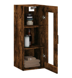 Armoire murale chêne fumé 34,5x34x90 cm