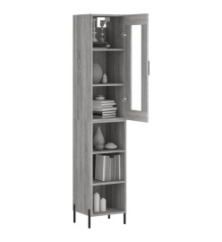 Buffet haut Sonoma gris 34,5x34x180 cm Bois d'ingénierie