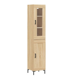 Buffet haut Chêne sonoma 34,5x34x180 cm Bois d'ingénierie