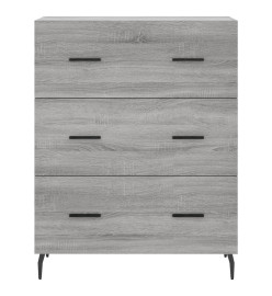 Buffet haut Sonoma gris 69,5x34x180 cm Bois d'ingénierie