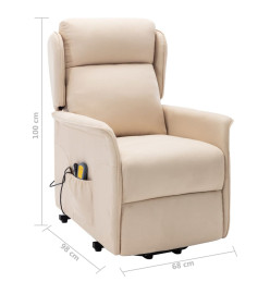 Fauteuil de massage Crème Tissu