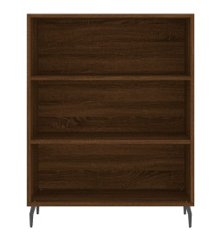 Buffet haut Chêne marron 69,5x34x180 cm Bois d'ingénierie