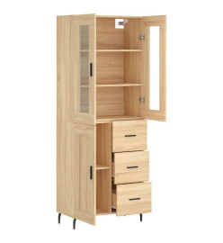 Buffet haut Chêne sonoma 69,5x34x180 cm Bois d'ingénierie