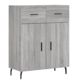 Buffet haut Sonoma gris 69,5x34x180 cm Bois d'ingénierie