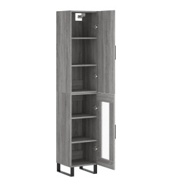 Buffet haut Sonoma gris 34,5x34x180 cm Bois d'ingénierie