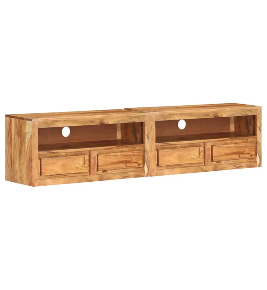 Meubles TV 2 pcs 88x30x40 cm Bois d'acacia solide