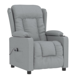 Fauteuil inclinable électrique Gris clair Tissu