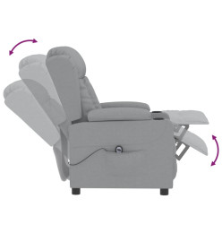 Fauteuil inclinable électrique Gris clair Tissu