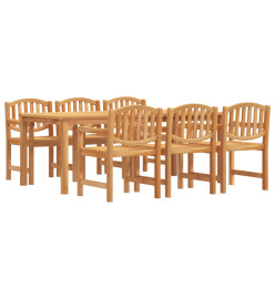 Ensemble à dîner de jardin 7 pcs Bois de teck solide