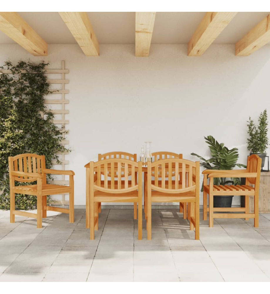 Ensemble à dîner de jardin 7 pcs Bois de teck solide