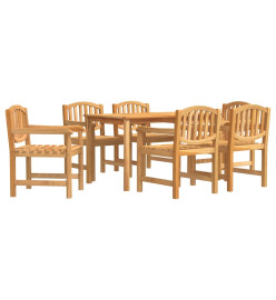 Ensemble à dîner de jardin 7 pcs Bois de teck solide