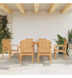 Ensemble à dîner de jardin 7 pcs Bois de teck solide