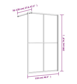 Paroi de douche avec verre ESG transparent doré 118x195 cm