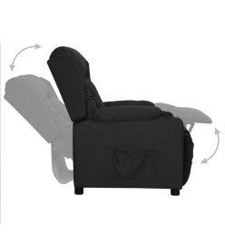 Fauteuil inclinable Noir Tissu